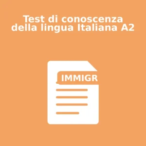 Test di conoscenza della lingua Italiana A2